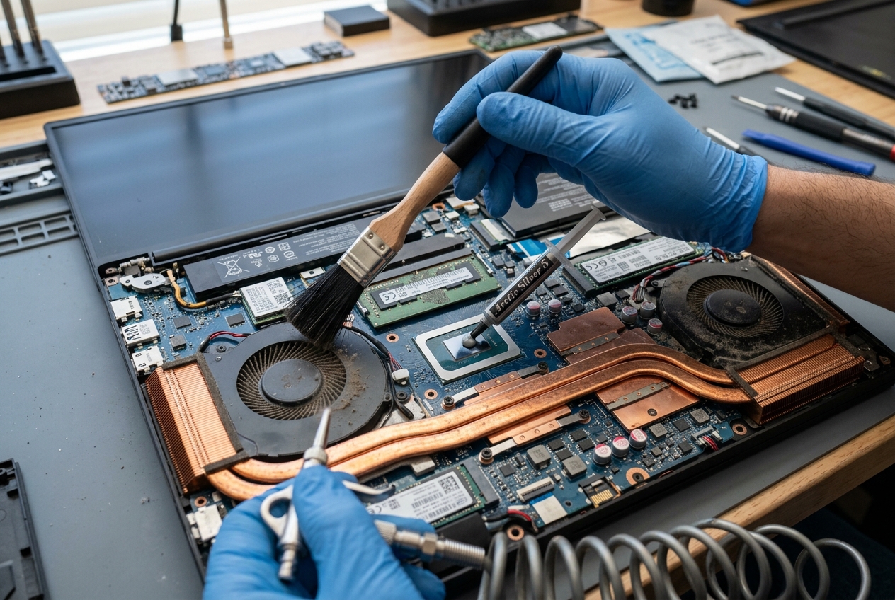 Laptop fan temizliği ve termal macun bakımı (Temsili Görsel)